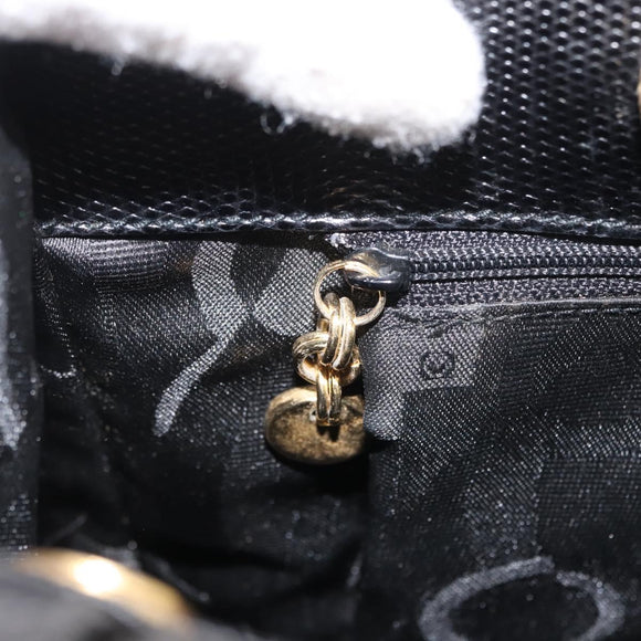 Salvatore Ferragamo Tote Bag Leather Black Gold Auth 151882