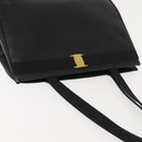 Salvatore Ferragamo Tote Bag Leather Black Gold Auth 151882-6