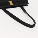 Salvatore Ferragamo Tote Bag Leather Black Gold Auth 151882-7