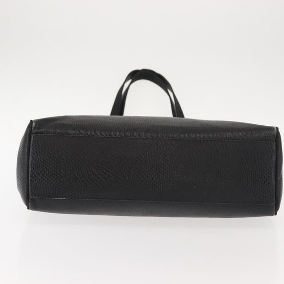 Salvatore Ferragamo Tote Bag Leather Black Gold Auth 151882