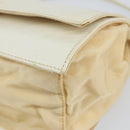 PRADA Chain Shoulder Bag Leather White Auth 151883-14