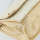 PRADA Chain Shoulder Bag Leather White Auth 151883-9