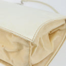 PRADA Chain Shoulder Bag Leather White Auth 151883-15