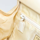 PRADA Chain Shoulder Bag Leather White Auth 151883-21