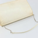 PRADA Chain Shoulder Bag Leather White Auth 151883-6