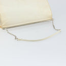 PRADA Chain Shoulder Bag Leather White Auth 151883-7