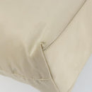 PRADA Tote Bag Nylon White Silver Auth 151884-14