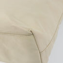 PRADA Tote Bag Nylon White Silver Auth 151884-15