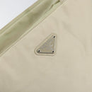 PRADA Tote Bag Nylon White Silver Auth 151884-17