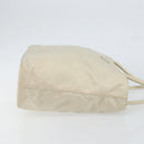 PRADA Tote Bag Nylon White Silver Auth 151884-3