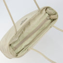 PRADA Tote Bag Nylon White Silver Auth 151884-6