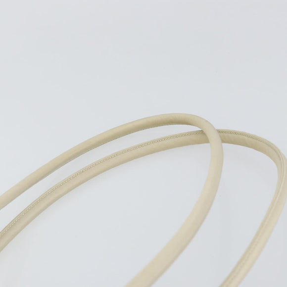 PRADA Tote Bag Nylon White Silver Auth 151884