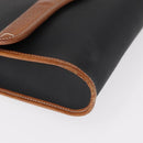 Christian Dior Shoulder Bag Nylon Black Gold Auth 151885-8