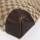 GUCCI GG Canvas Shoulder Bag Beige Silver 110054 Auth 151886-9