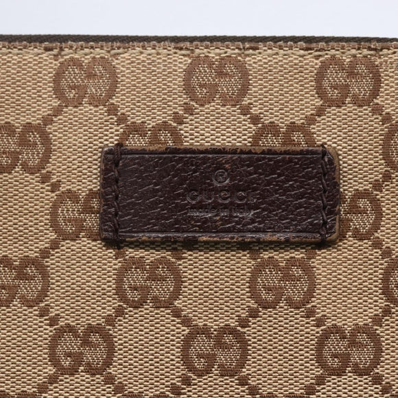 GUCCI GG Canvas Shoulder Bag Beige Silver 110054 Auth 151886