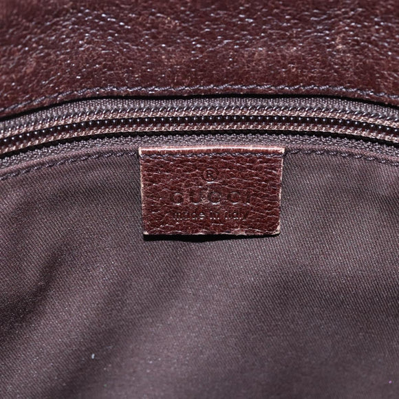 GUCCI GG Canvas Shoulder Bag Beige Silver 110054 Auth 151886