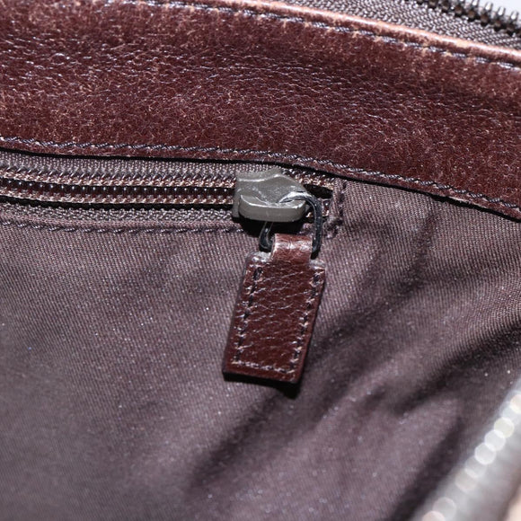 GUCCI GG Canvas Shoulder Bag Beige Silver 110054 Auth 151886