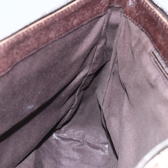 GUCCI GG Canvas Shoulder Bag Beige Silver 110054 Auth 151886