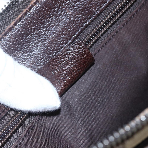 GUCCI GG Canvas Shoulder Bag Beige Silver 110054 Auth 151886