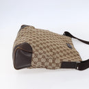 GUCCI GG Canvas Shoulder Bag Beige Silver 110054 Auth 151886-4