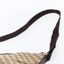 GUCCI GG Canvas Shoulder Bag Beige Silver 110054 Auth 151886-8