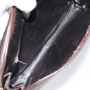 CELINE C Sulky Shoulder Bag Canvas Leather Brown Gold Auth 151887-11