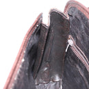 CELINE C Sulky Shoulder Bag Canvas Leather Brown Gold Auth 151887-20