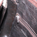 CELINE C Sulky Shoulder Bag Canvas Leather Brown Gold Auth 151887-21