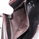 CELINE C Sulky Shoulder Bag Canvas Leather Brown Gold Auth 151887-12