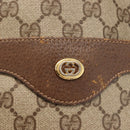 GUCCI GG Supreme Web Sherry Line Tote Bag PVC Beige Red 40 02 003 Auth 151889-17