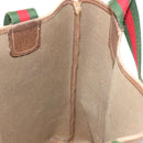 GUCCI GG Supreme Web Sherry Line Tote Bag PVC Beige Red 40 02 003 Auth 151889-19