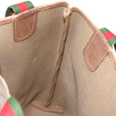 GUCCI GG Supreme Web Sherry Line Tote Bag PVC Beige Red 40 02 003 Auth 151889-20