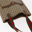 GUCCI GG Supreme Web Sherry Line Tote Bag PVC Beige Red 40 02 003 Auth 151889-7