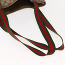 GUCCI GG Supreme Web Sherry Line Tote Bag PVC Beige Red 40 02 003 Auth 151889-8