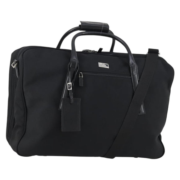 GUCCI Boston Bag Nylon Black Silver 012 0393 12 Auth 151894