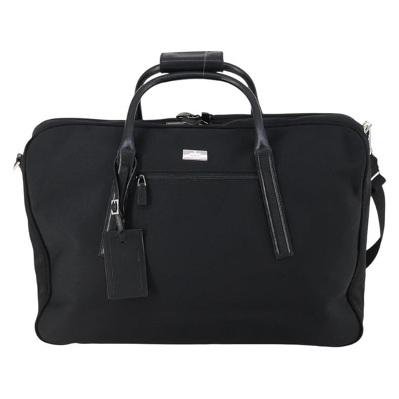 GUCCI Boston Bag Nylon Black Silver 012 0393 12 Auth 151894