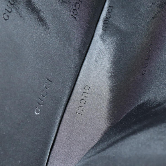 GUCCI Boston Bag Nylon Black Silver 012 0393 12 Auth 151894