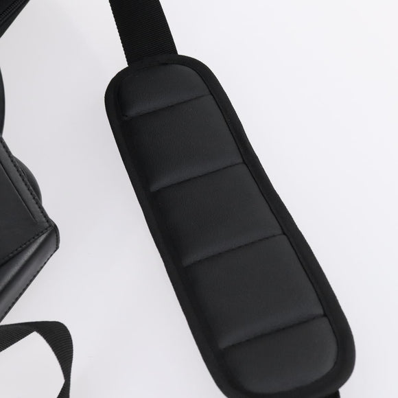 GUCCI Boston Bag Nylon Black Silver 012 0393 12 Auth 151894