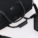 GUCCI Boston Bag Nylon Black Silver 012 0393 12 Auth 151894-8