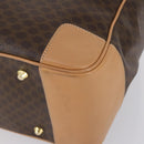 CELINE Macadam Canvas Boston Bag PVC Brown Gold Auth 151895-9