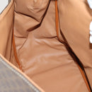 CELINE Macadam Canvas Boston Bag PVC Brown Gold Auth 151895-19