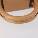 CELINE Macadam Canvas Boston Bag PVC Brown Gold Auth 151895-7