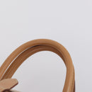 CELINE Macadam Canvas Boston Bag PVC Brown Gold Auth 151895-8