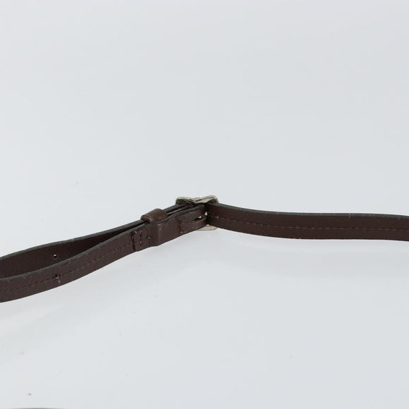 BURBERRY Nova Check Blue Label Shoulder Bag Nylon Beige Silver Auth 151897