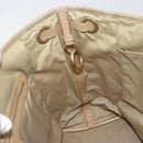 Christian Dior Canage Tote Bag Coated Canvas Beige Gold Auth 151899-20