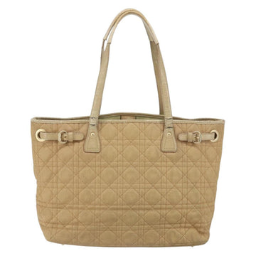 Christian Dior Canage Tote Bag Coated Canvas Beige Gold Auth 151899 - 0