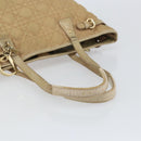 Christian Dior Canage Tote Bag Coated Canvas Beige Gold Auth 151899-7
