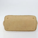 Christian Dior Canage Tote Bag Coated Canvas Beige Gold Auth 151899-5