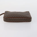 CELINE Macadam Canvas Clutch Bag PVC Leather 3 Set Brown Beige Auth 151904-13