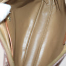 CELINE Macadam Canvas Clutch Bag PVC Leather 3 Set Brown Beige Auth 151904-14